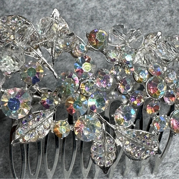 Crystal Rhinestone Formal Hair Comb - Picture 5 of 8